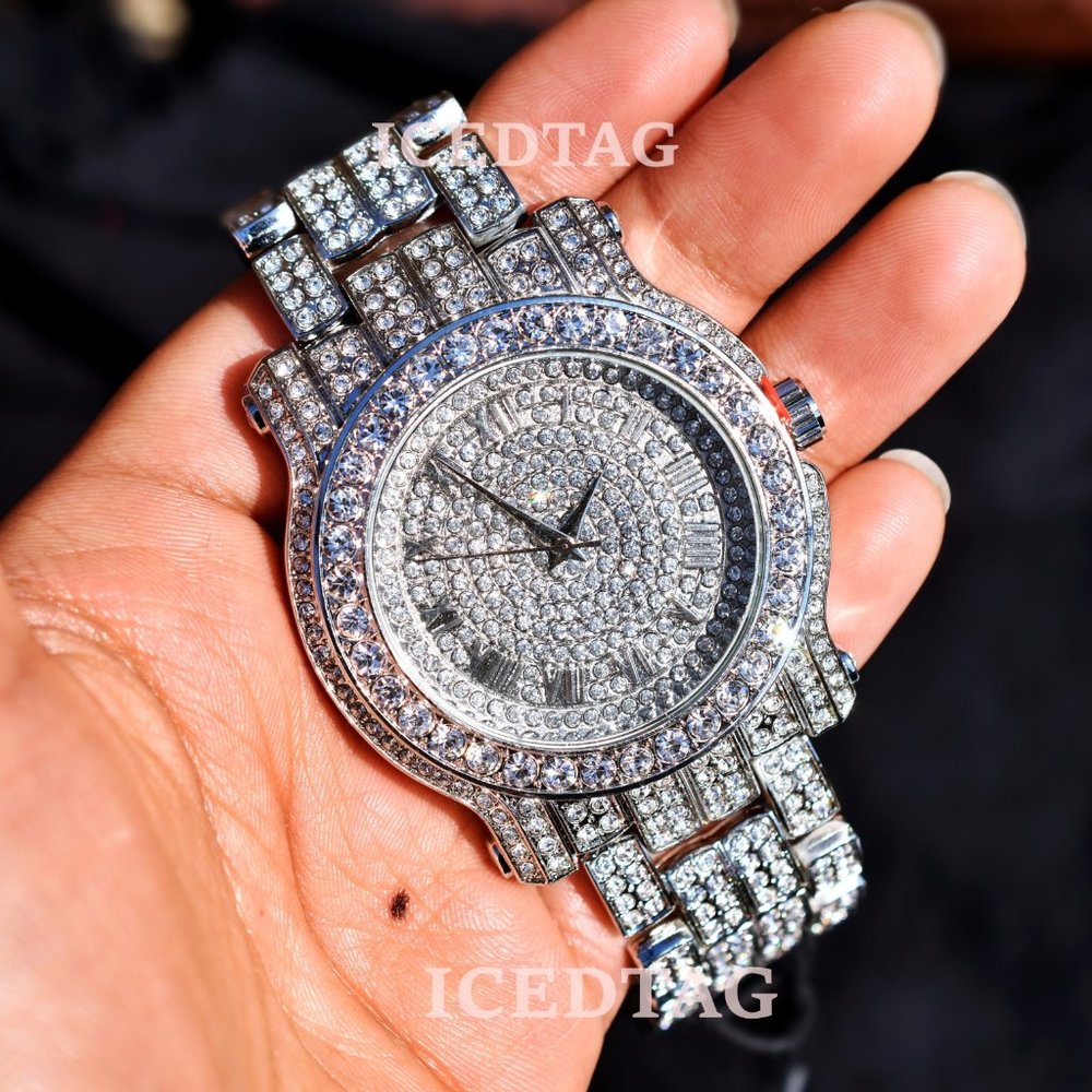 14K Gold & White Gold PT Iced Out Luxury Watches - Picture 2 of 7